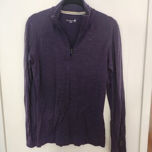 Smartwool Men's Zip-Up Sweater in Deep Purple